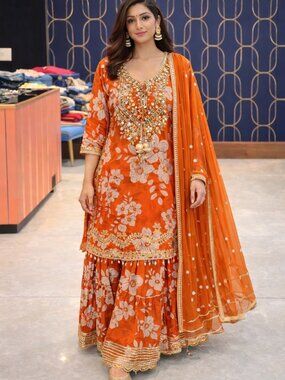 Sahara Suit Elegant Ethnic Outfit, Party Wear, Indian size 44